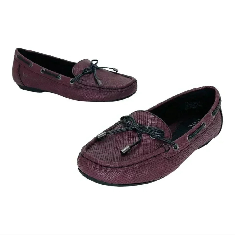 b.o.c. Carolann Wne Textured Faux Leather Moc Toe Womens Loafers Size 6M - Picture 9 of 12